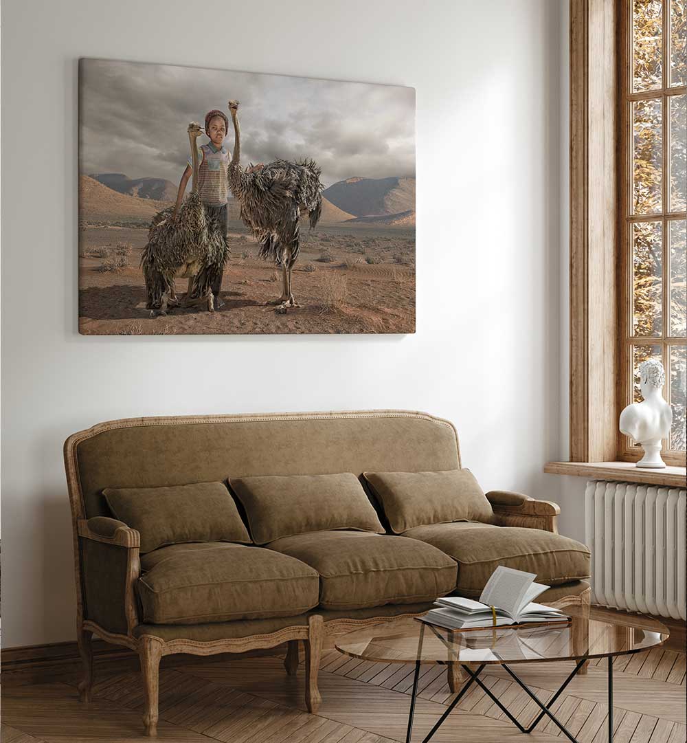 OSTRICH BOY , PHOTOGRAPHY PRINTS
