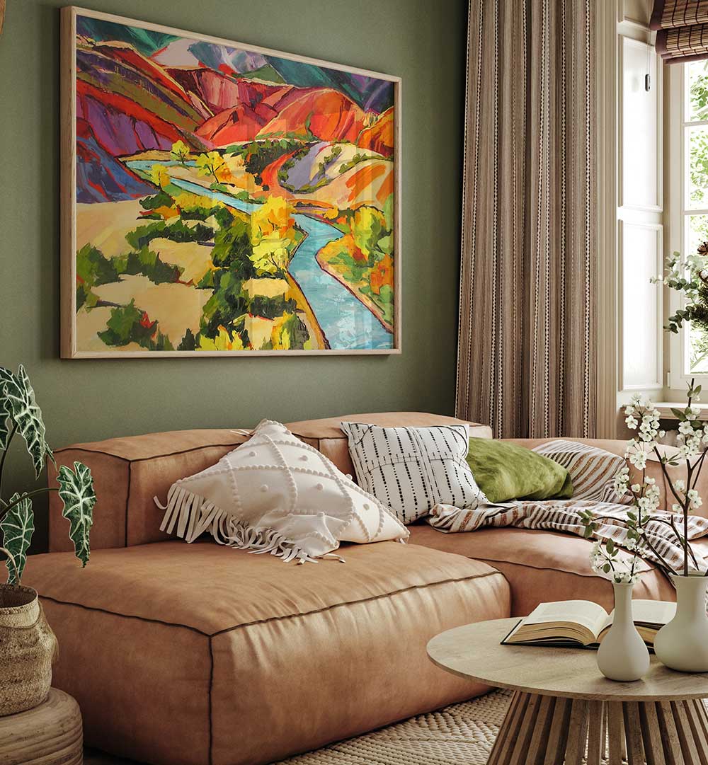 MEANDERING RIVER , LANDSCAPE PAINTINGS