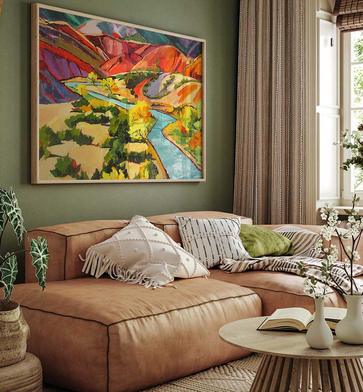 MEANDERING RIVER , LANDSCAPE PAINTINGS