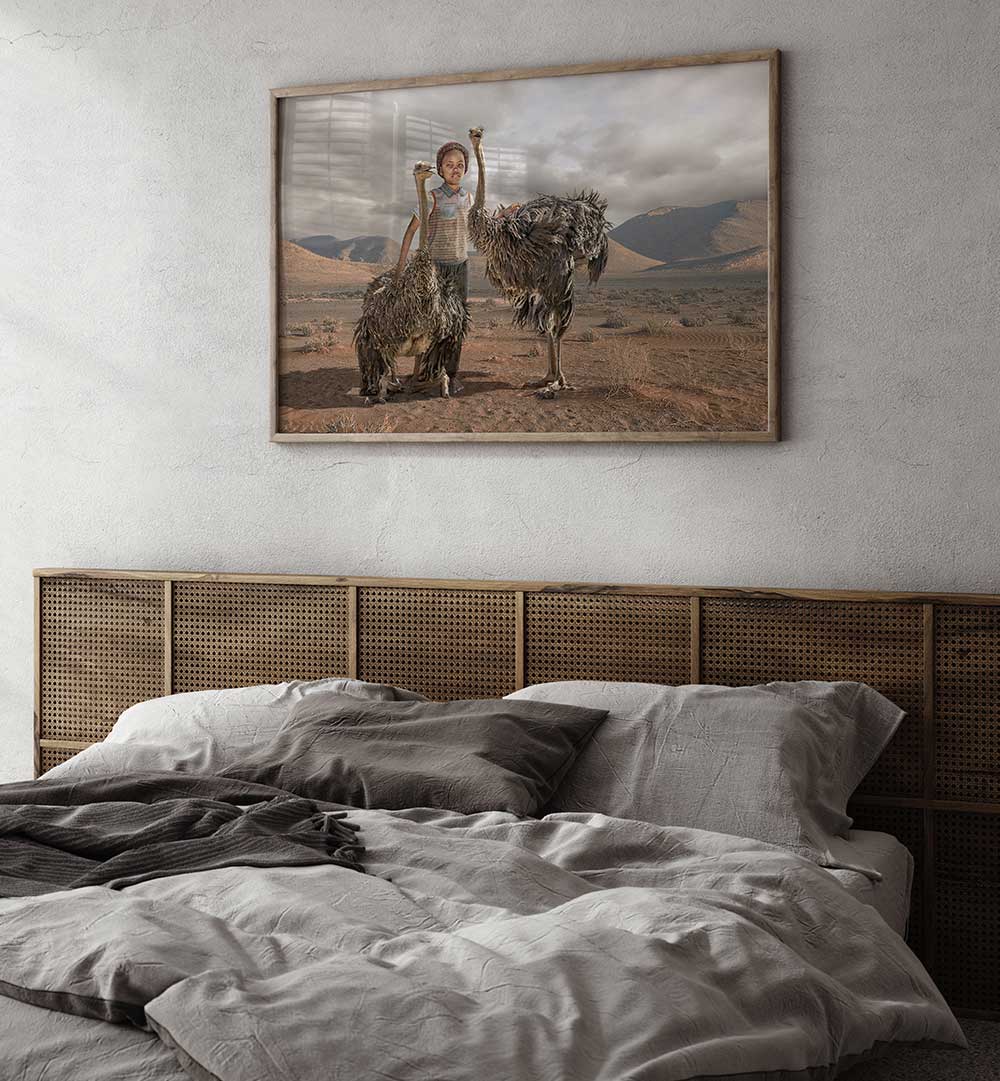 OSTRICH BOY , PHOTOGRAPHY PRINTS