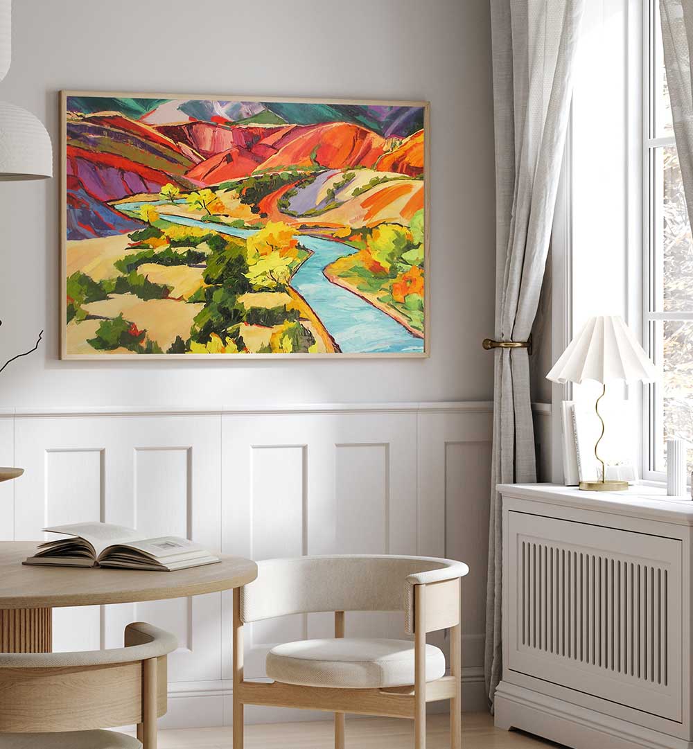 MEANDERING RIVER , LANDSCAPE PAINTINGS