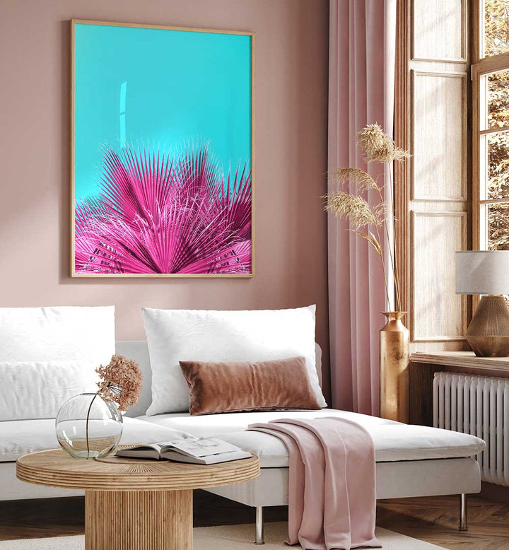 ELECTRIC PINK PALM FRONDS , PHOTOGRAPHY PRINTS