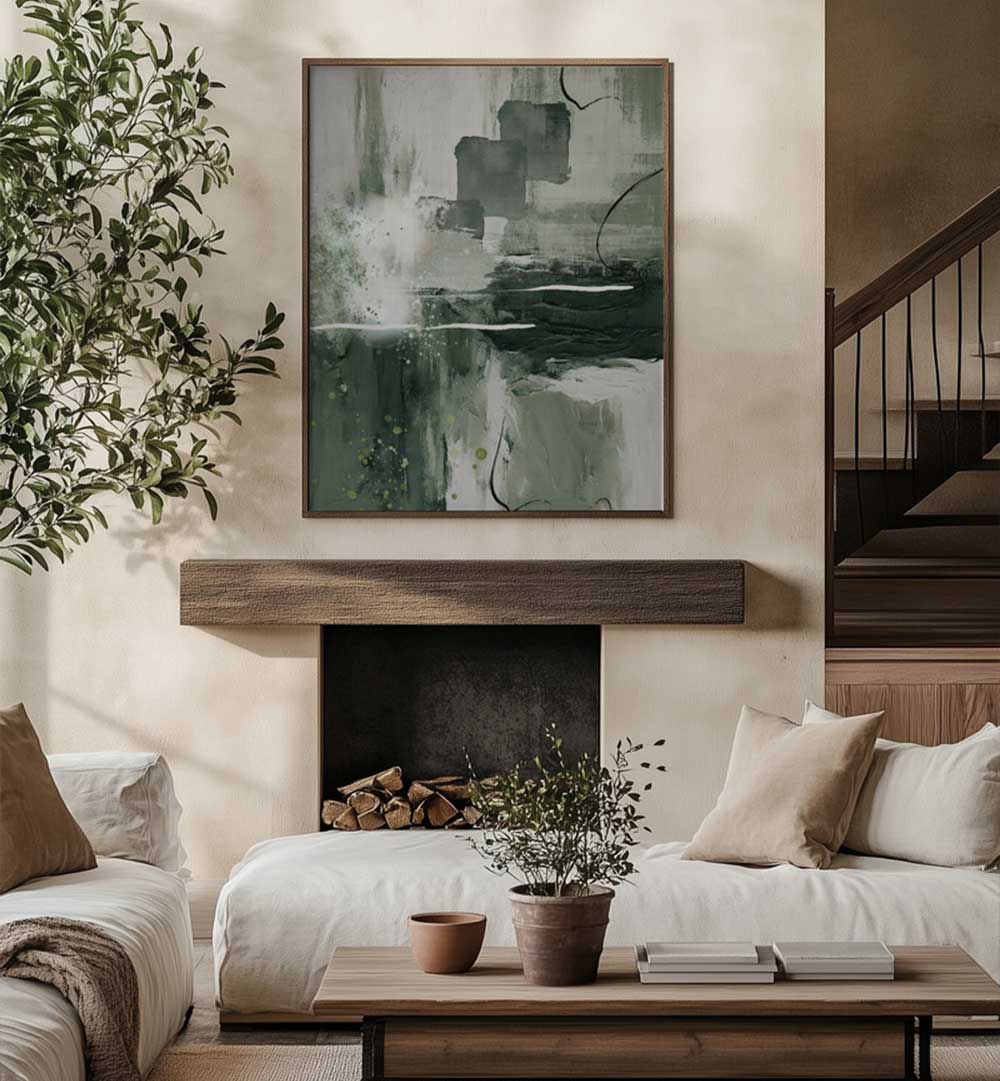 CANVAS GREENS , ABSTRACT PAINTINGS