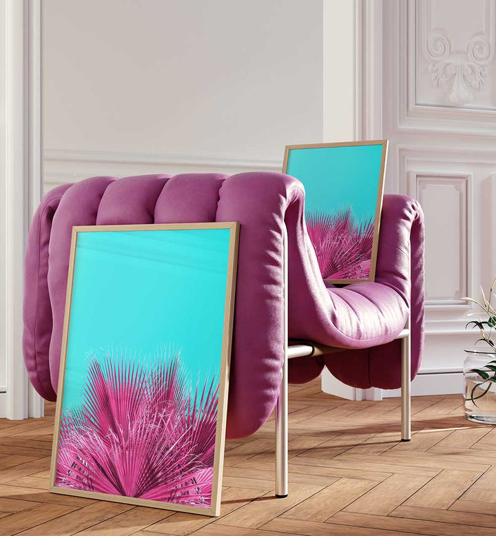 ELECTRIC PINK PALM FRONDS , PHOTOGRAPHY PRINTS