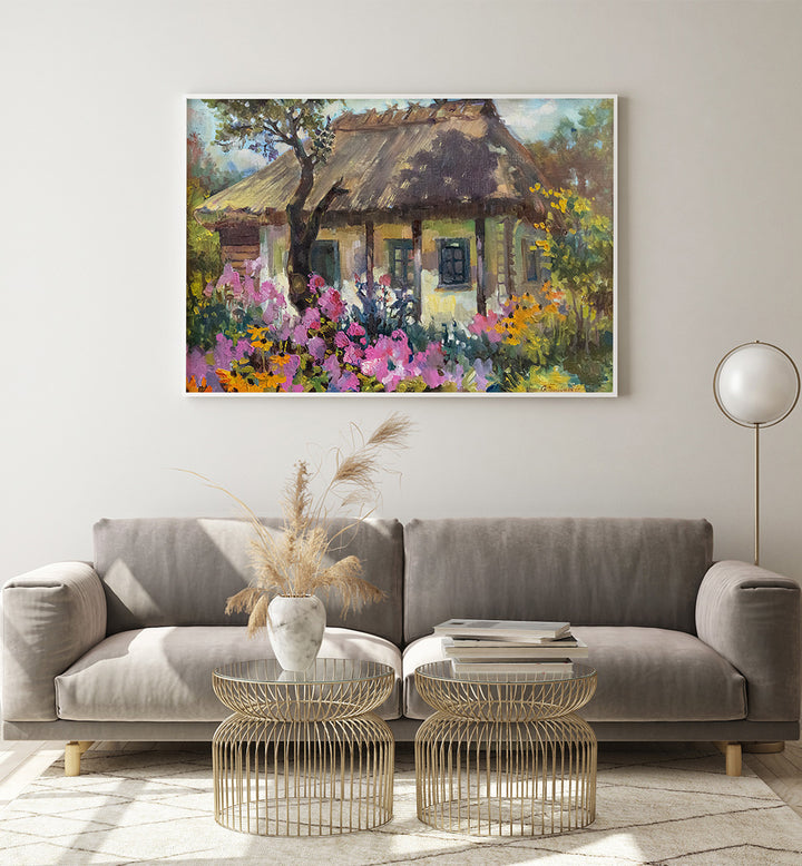 INDIAN HUT ,INDIAN ART PAINTINGS