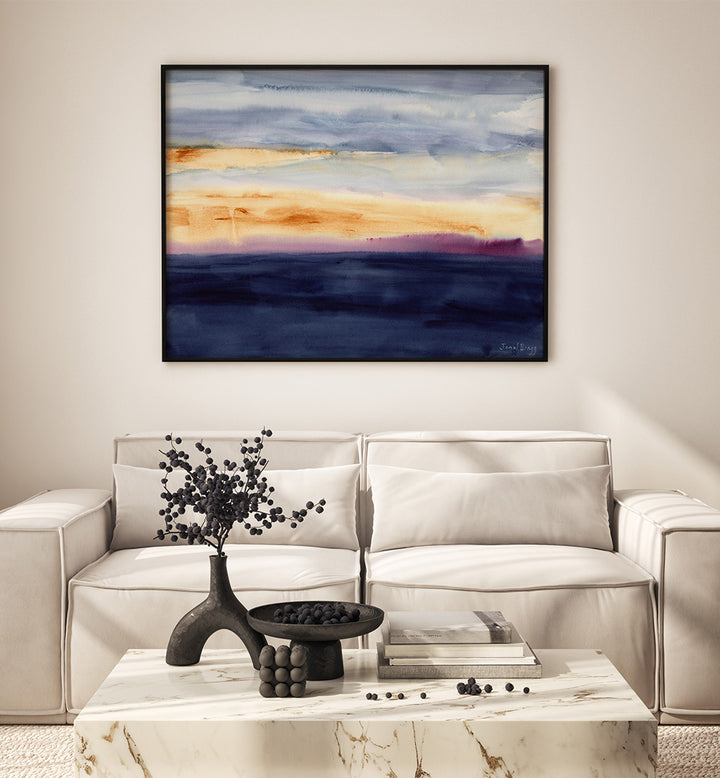 SUNSET ON ENGLISH CHANNEL , ABSTRACT PAINTINGS