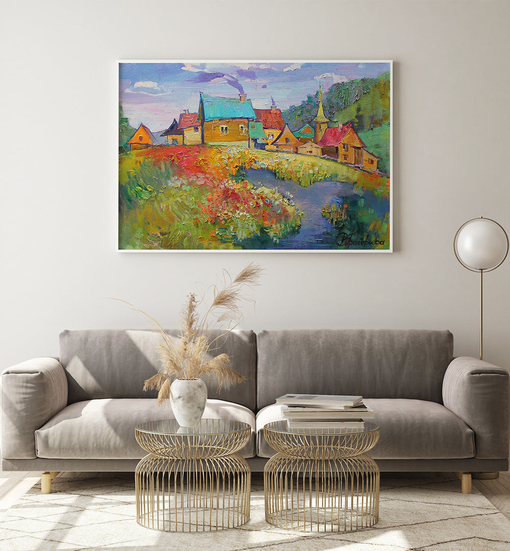 MOUNTAIN CARAVAN , LANDSCAPE PAINTINGS