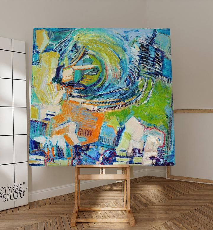 SWIRLING PATTERNS , ABSTRACT PAINTING