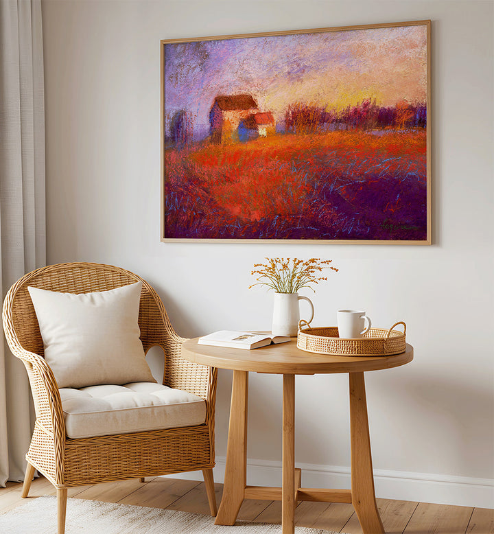 SUNSET SERENITY , LANDSCAPE PAINTINGS