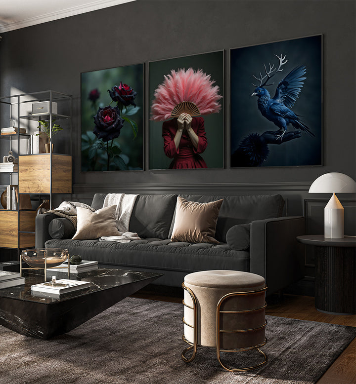 POETIC SHADOWS  , SET OF 3 PAINTINGS