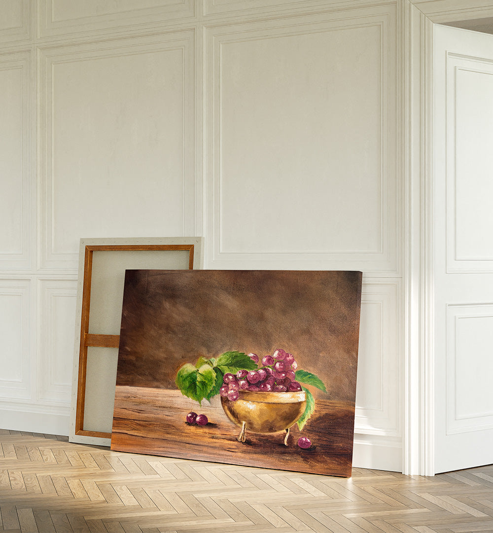 STILL LIFE - GRAPES AND GOLD , HANDMADE ARTWORKS
