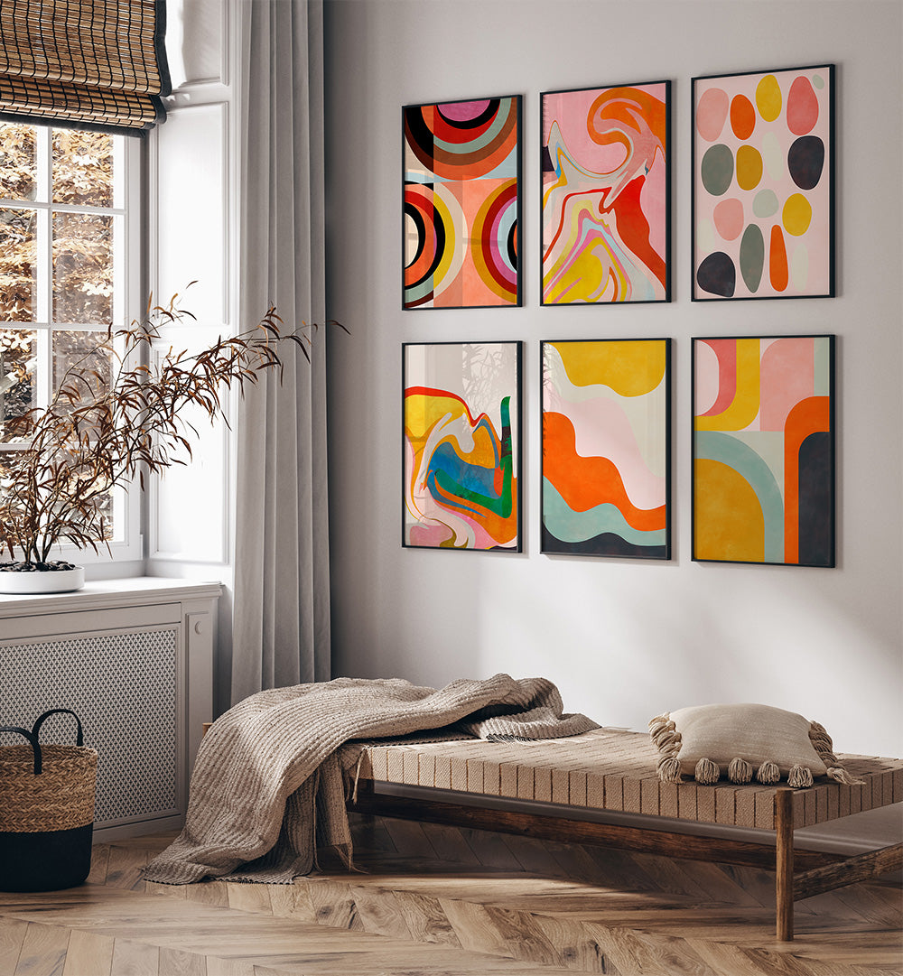 SPECTRUM MUSE , SET OF 6 PAINTINGS