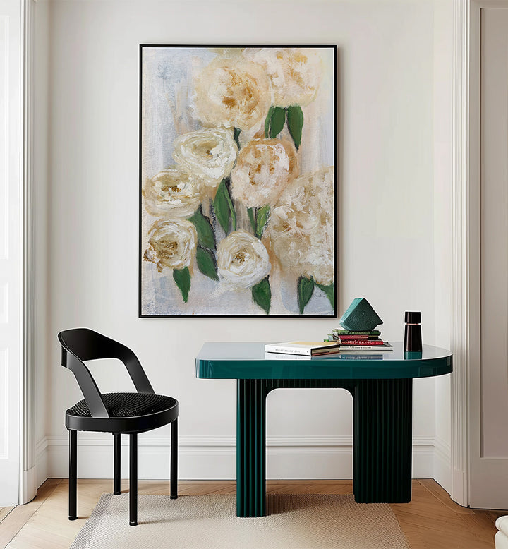 WHITE WHISPER , FLORAL FLOWER PAINTINGS