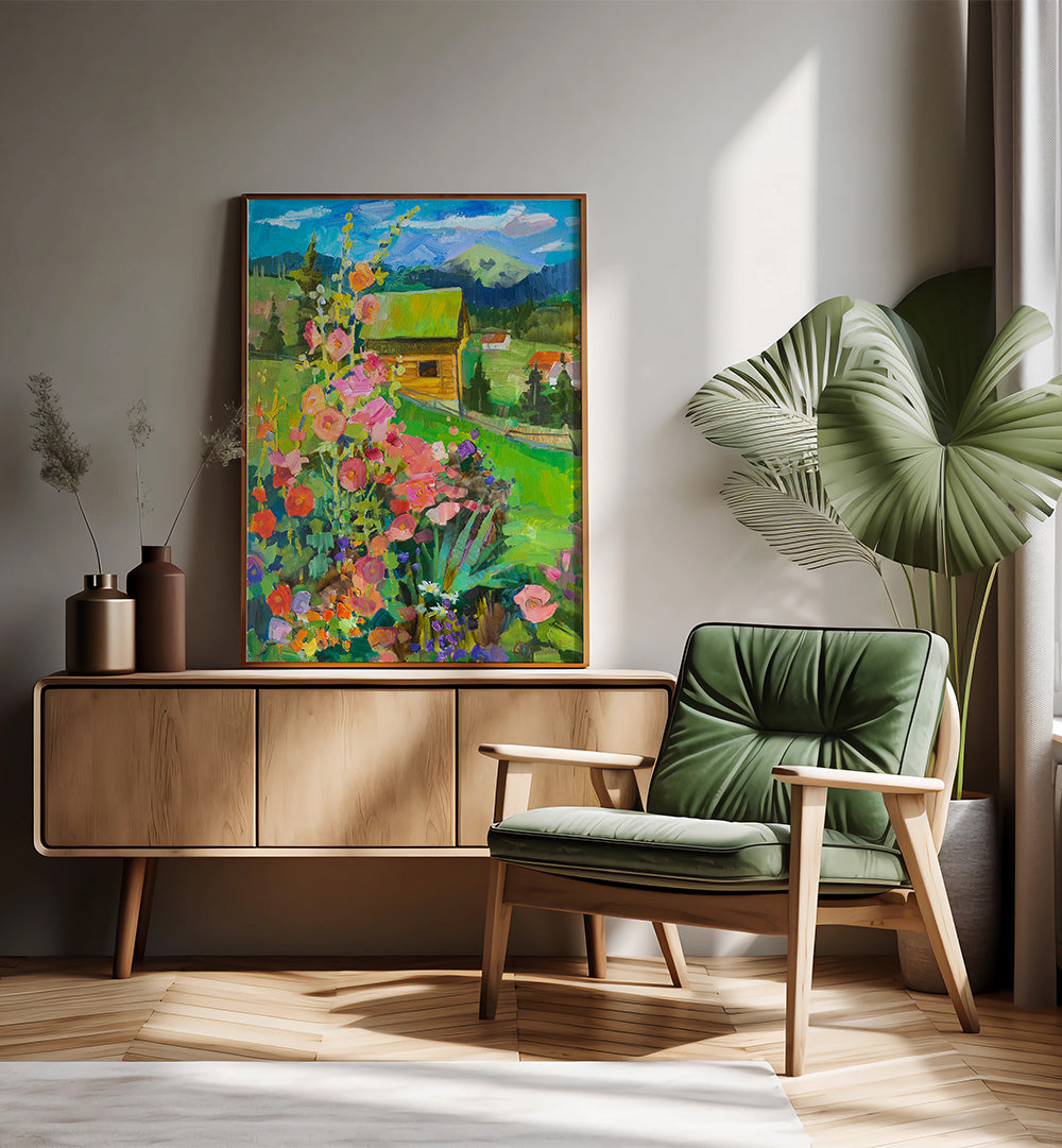 MALLOWS IN BUKOVELE , LANDSCAPE PAINTINGS