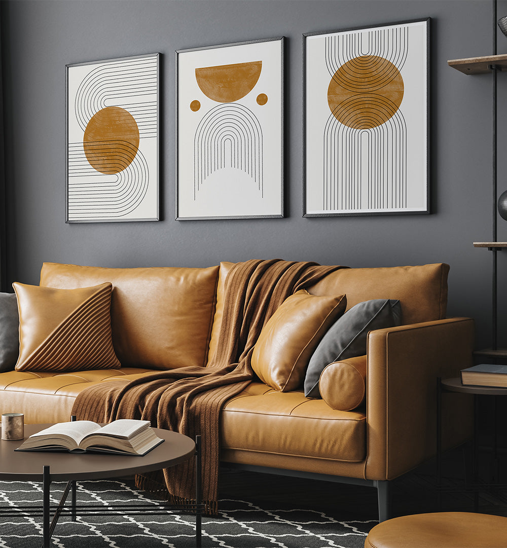 GOLDEN ARCHES , SET OF 3 PAINTINGS