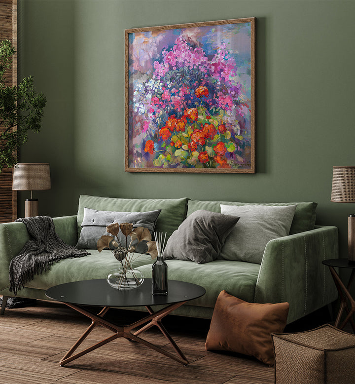 AROMA OF AUGUST , FLORAL FLOWER PAINTINGS