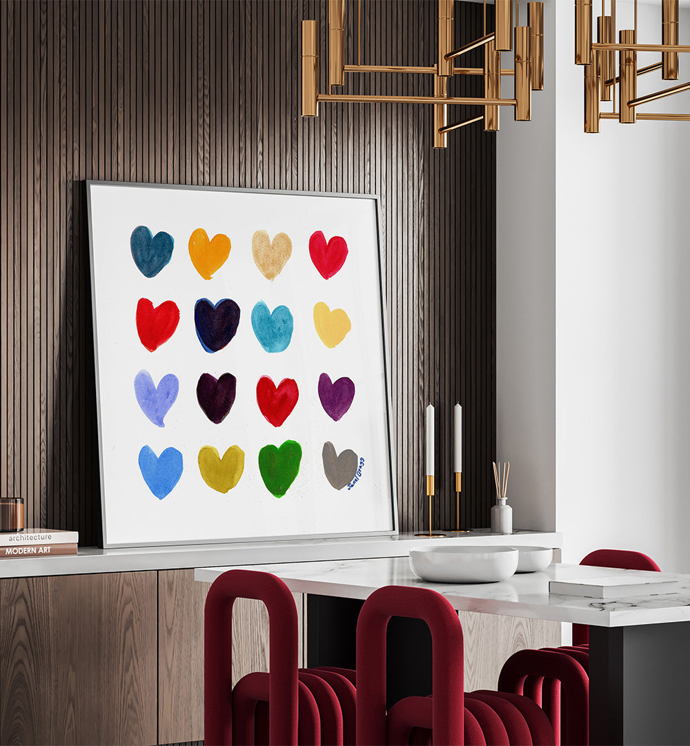 SQUARE OF HEARTS I , FASHION POSTERS