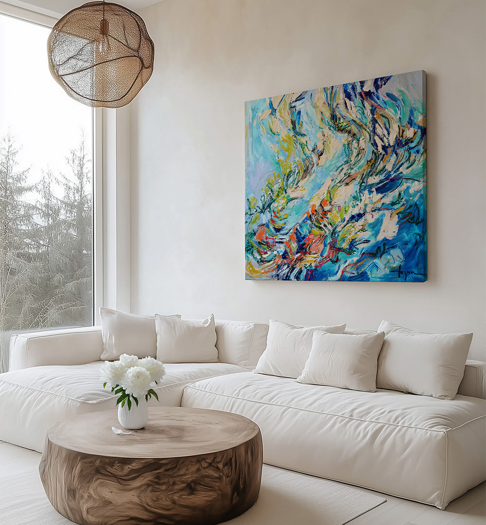 BURST OF BLOOMING LIGHT III , ABSTRACT PAINTINGS