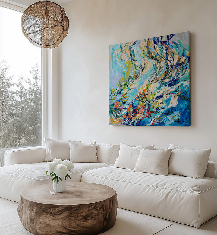 BURST OF BLOOMING LIGHT III , ABSTRACT PAINTINGS