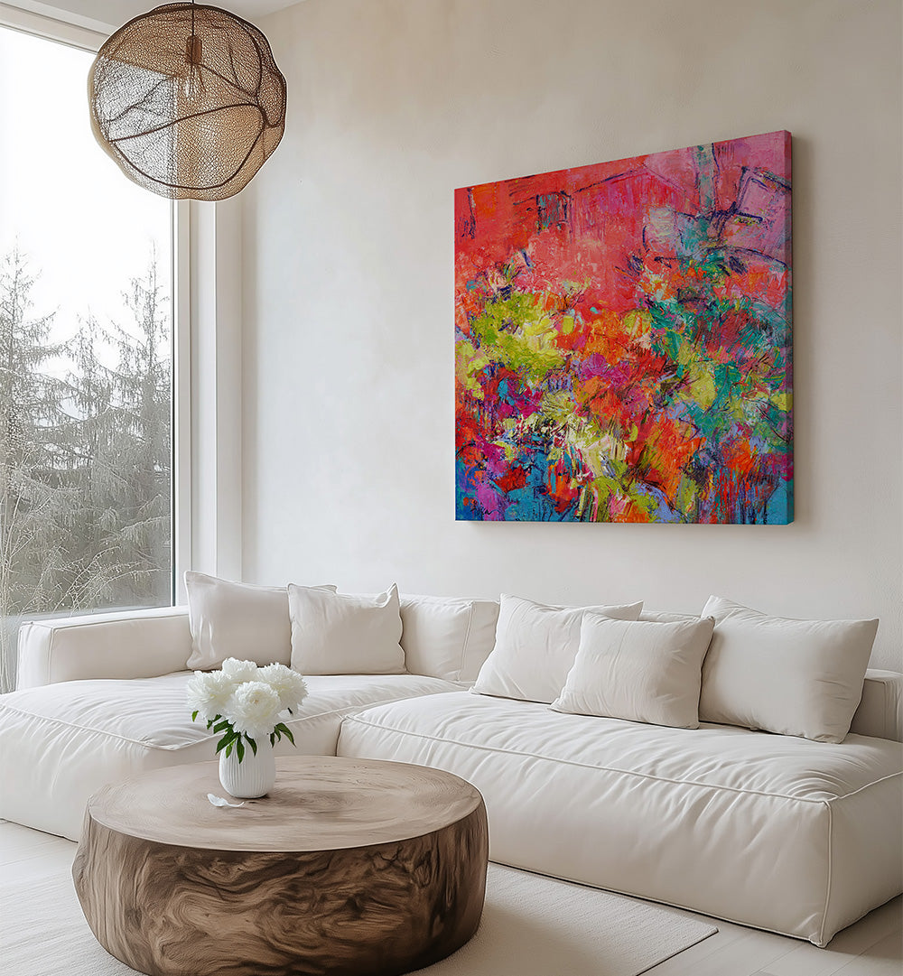HAPPINESS SPROUTING , ABSTRACT PAINTINGS