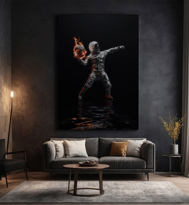 PLANET THROWER , SURREAL ART PRINTS