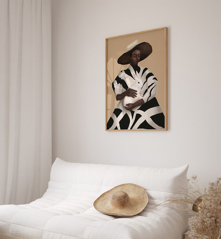 WOMAN IN STRIPES, SURREAL ART PRINTS