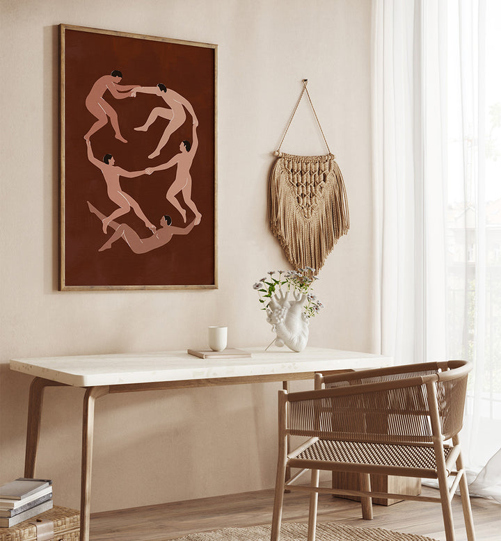 MEN IN MOTION , BOHO ART PAINTINGS