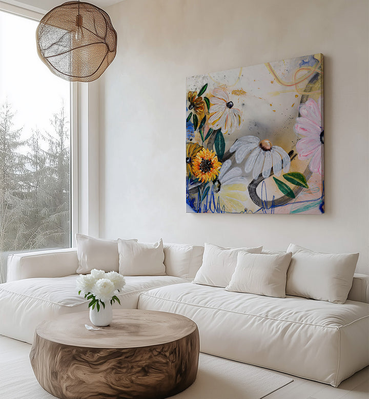 FLORAL ART V , FLORAL FLOWER PAINTINGS