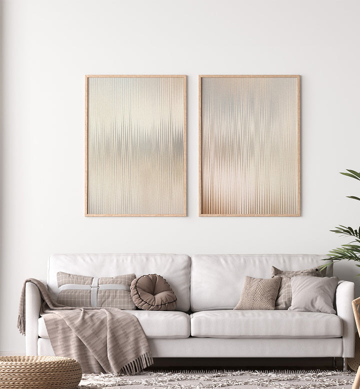 SUBTLE SYMMETRY SET , SET OF 2 PAINTINGS