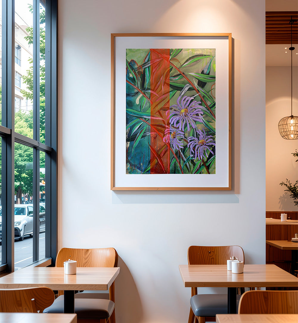 ARTWORK , FLORAL FLOWER PAINTINGS