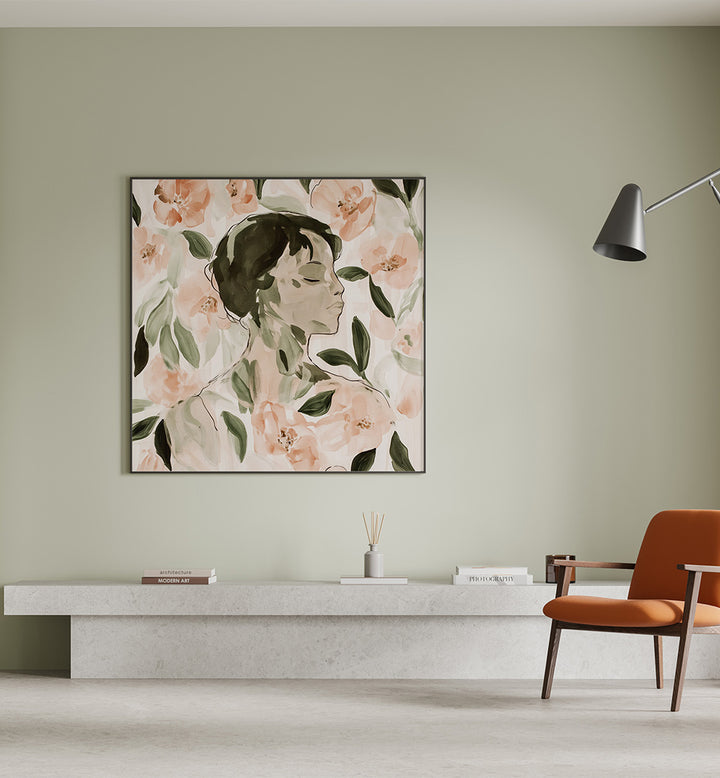 FLORAL SERENITY VI , PORTRAITS & FIGURATIVE ILLUSTRATIONS