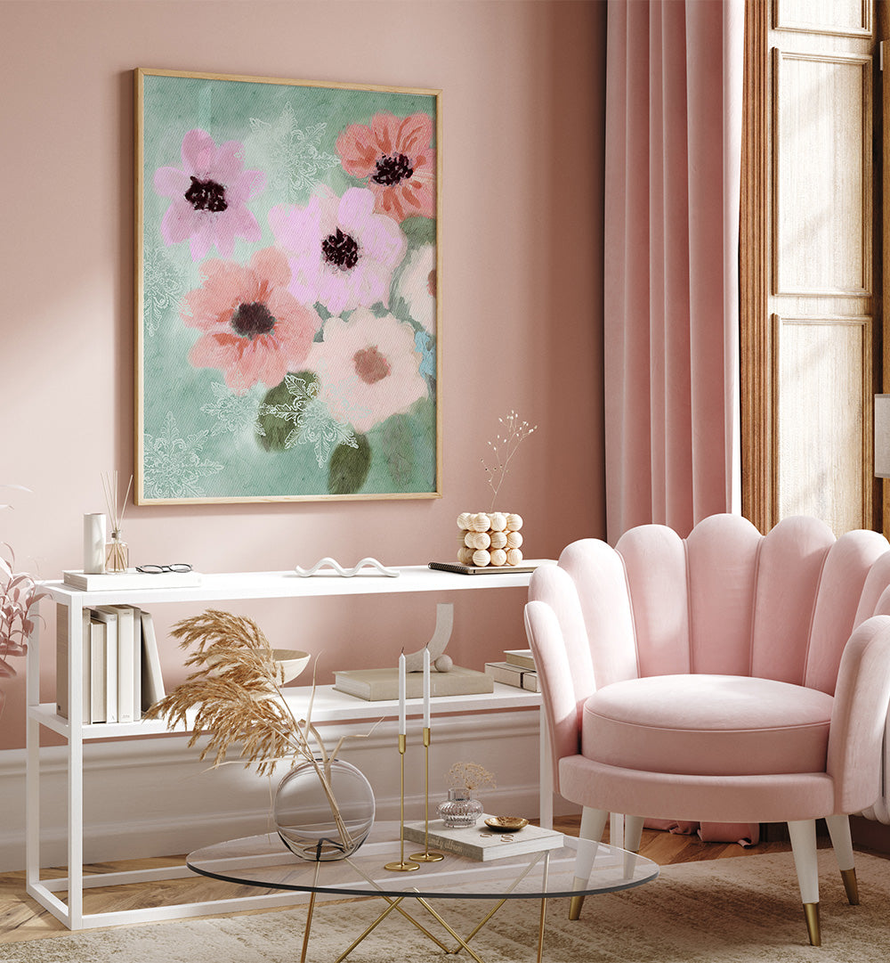 WINTER BLOSSOMS , FLORAL FLOWER PAINTINGS