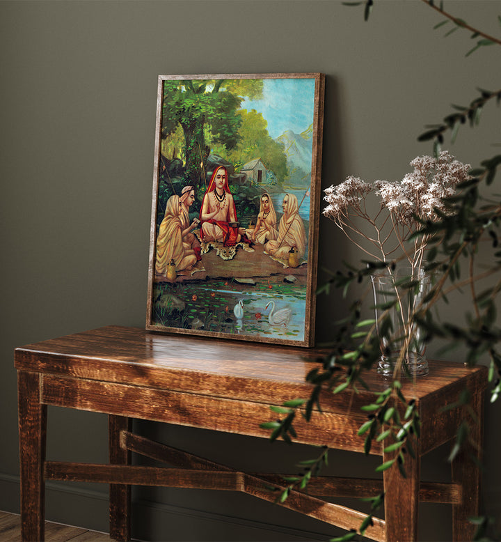 SANKARACHARYA , INDIAN ART PAINTINGS