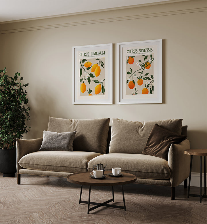 SUNNY CITRUS SET , SET OF 2 PAINTINGS