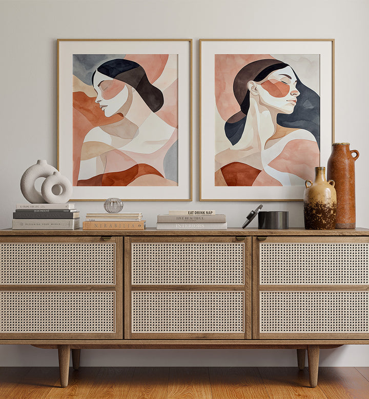 SOULCALM SET , SET OF 2 PAINTINGS