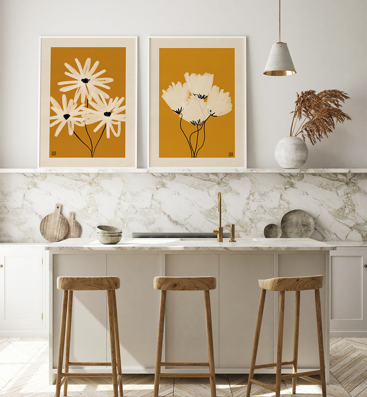 BOTANICAL MINIMALIST SET , SET OF 2 PAINTINGS