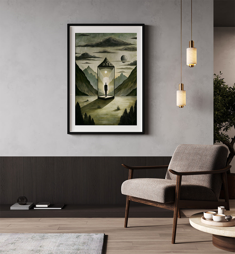 PRISM OF SOLITUDE , SURREAL ART PRINTS