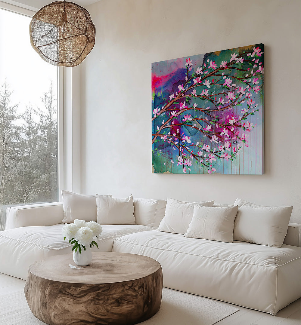 CHERRY BLOSSOM , FLORAL FLOWER PAINTINGS