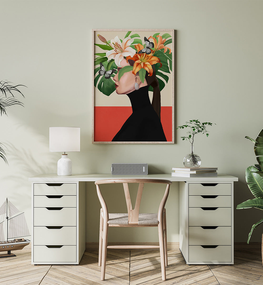 FLORAL SERENITY, SURREAL ART PRINTS