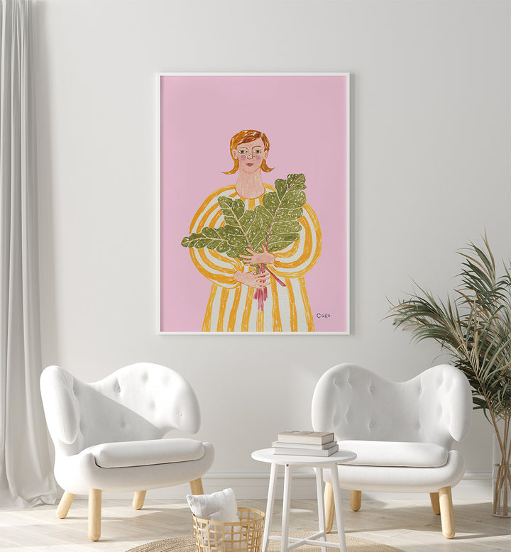 WOMAN WITH MANGOLD , PORTRAITS & FIGURATIVE ILLUSTRATIONS