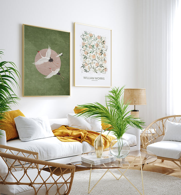 BOTANICAL FLIGHT SET , SET OF 2 PAINTINGS