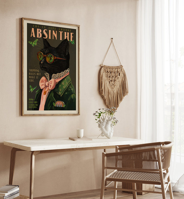 ABSINTHE CAT ALCOHOL , BAR & CAFE ART