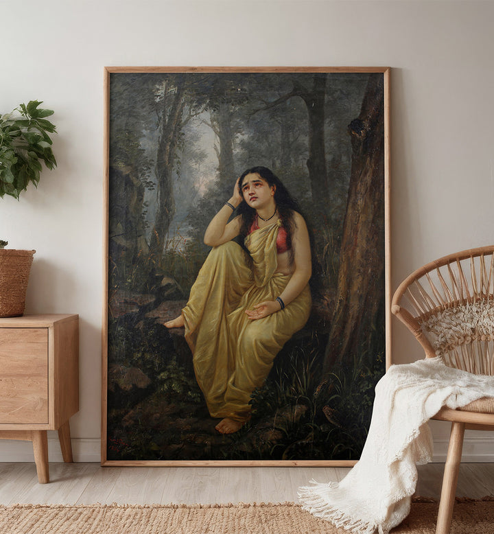 DAMAYANTI_VANAVASA , INDIAN ART PAINTINGS