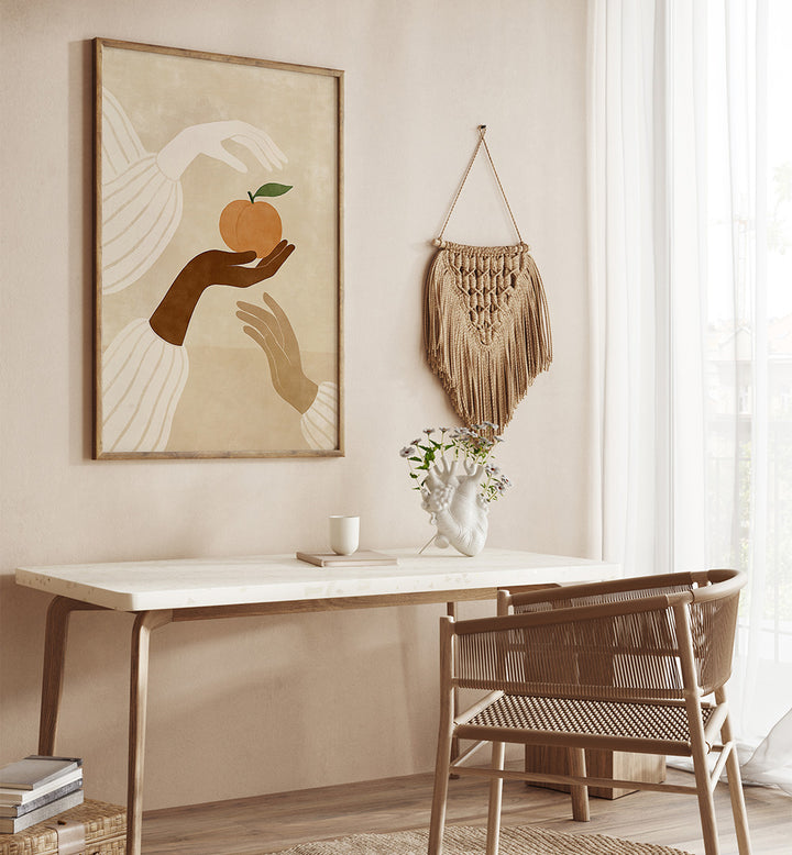 PEACH RITUAL , BOHO ART PAINTINGS