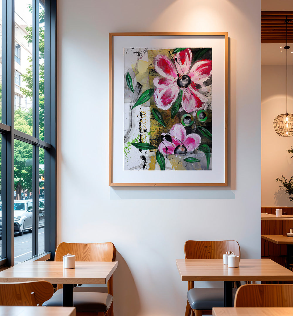 VIBRANT PETAL DANCE , FLORAL FLOWER PAINTINGS