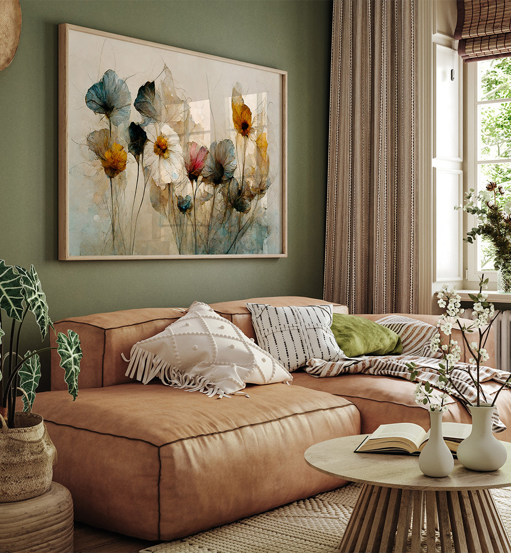 WHISPERING BLOOMS V , FLORAL FLOWER PAINTINGS