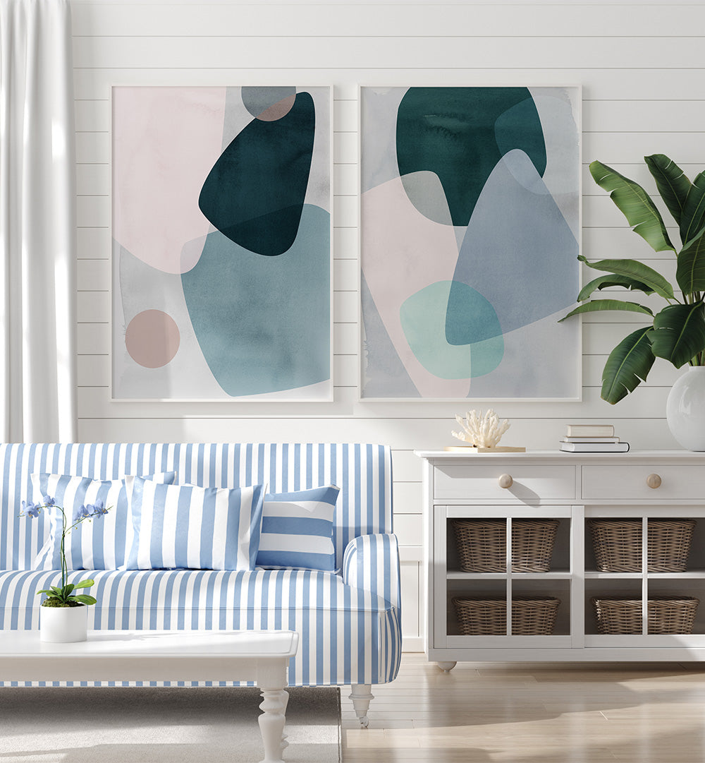 ETHEREAL TIDE SET , SET OF 2 PAINTINGS