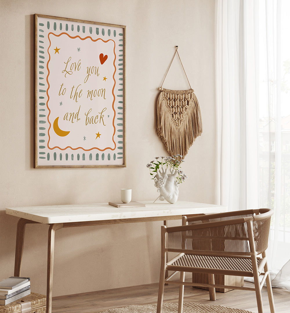 LOVE YOU TO THE MOON , KIDS ROOM PAINTINGS
