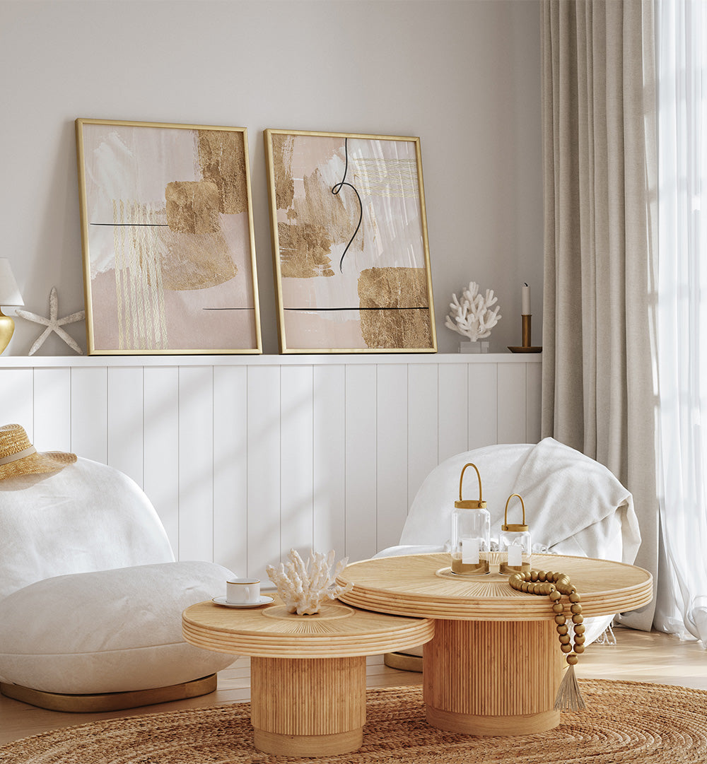 AURELIAN ECHOES SET , SET OF 2 PAINTINGS