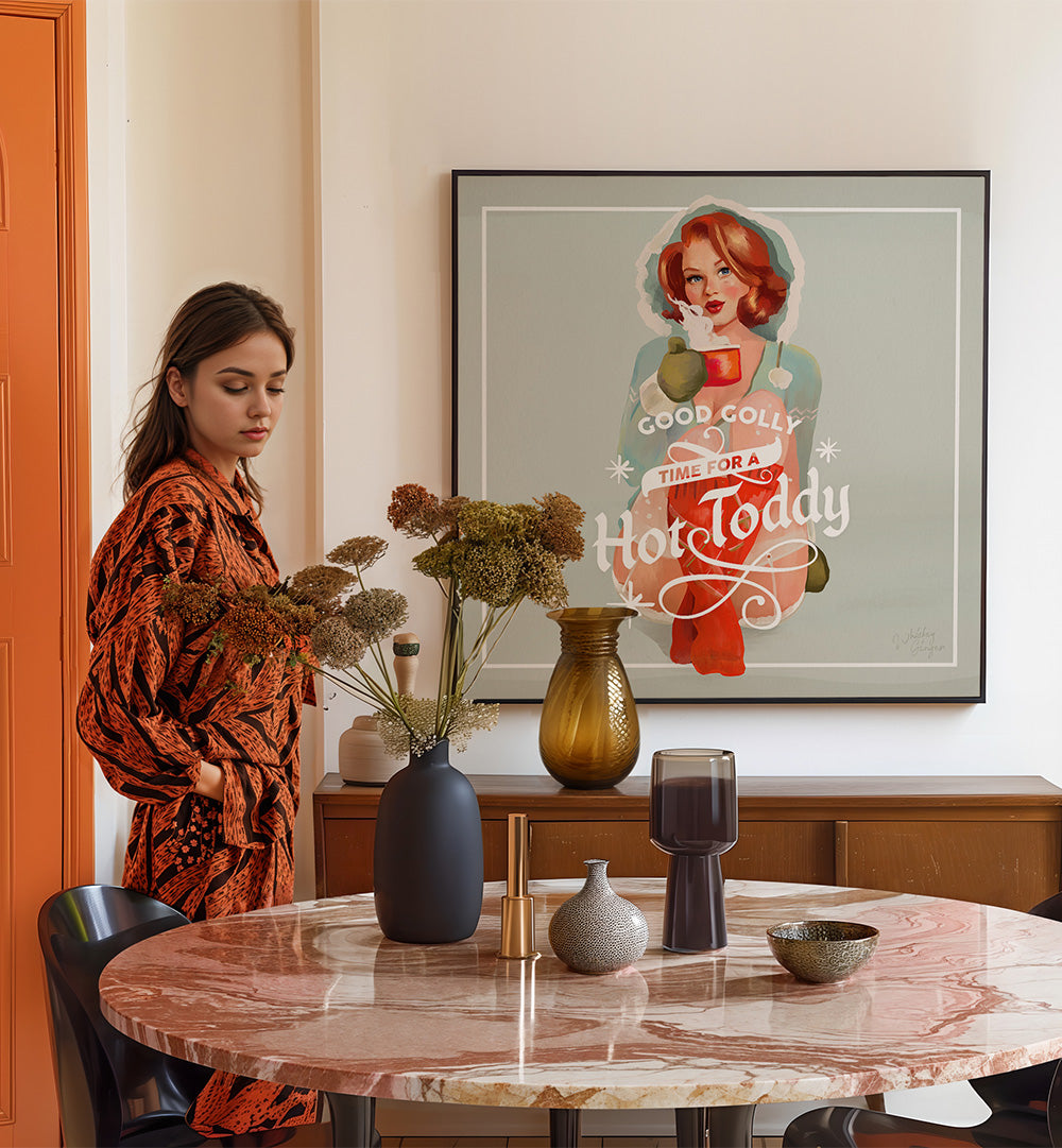 HOT TODDY REDHEAD VINTAGE , BAR & CAFE ART